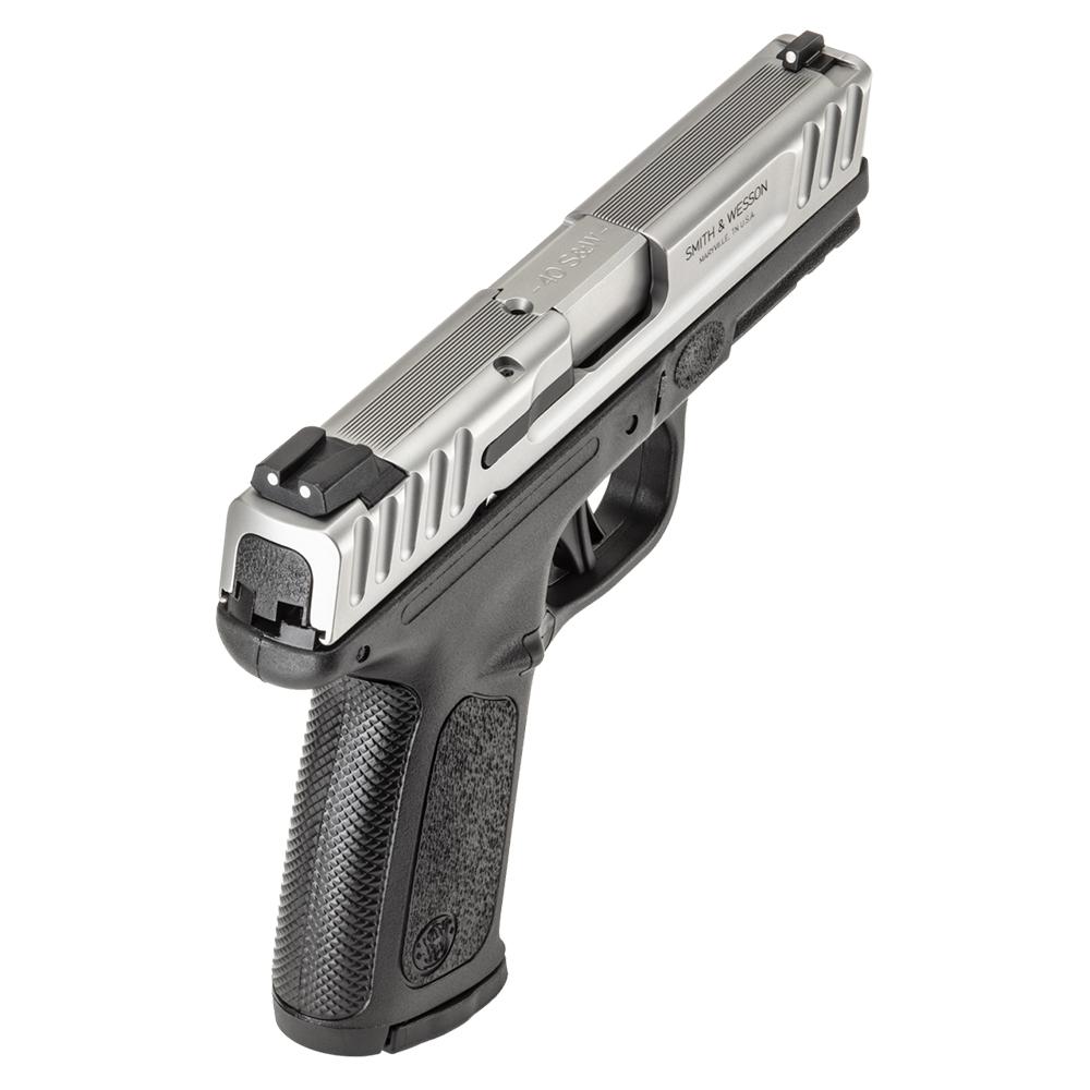 Smith & Wesson SD40 2.0 Handgun .40 S&W 14rd Magazine 4" Barrel 2-Tone Black and Silver No Thumb Safety