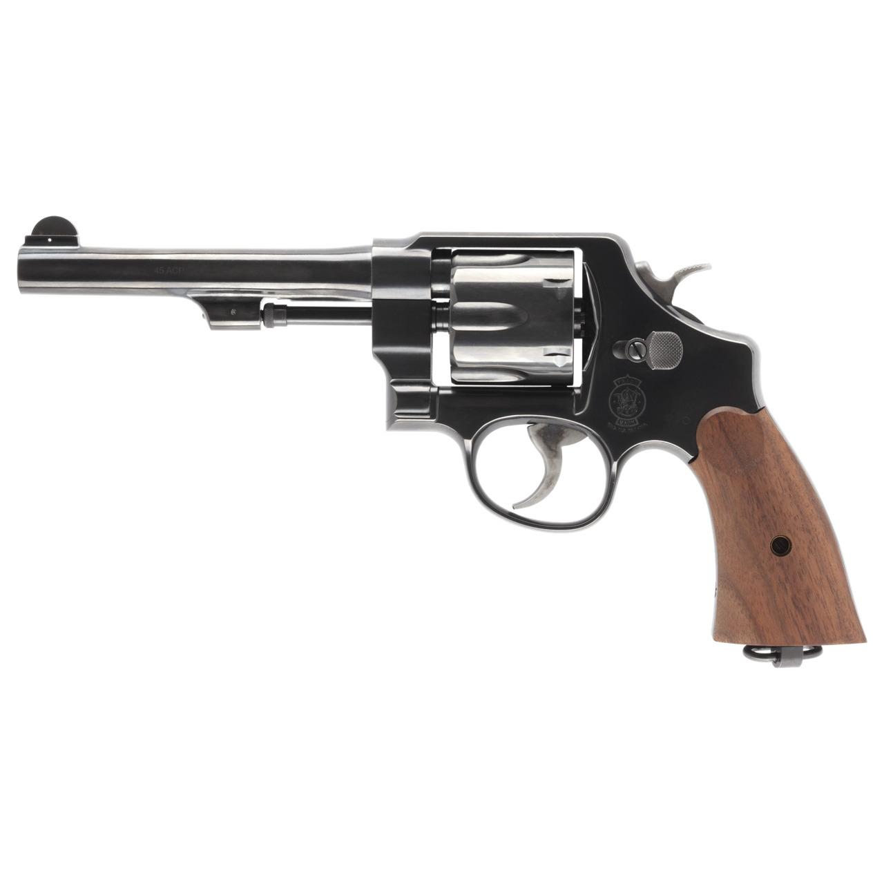 Smith & Wesson Model 1917 .45 ACP 5.5 In Blued/Walnut DA/SA 6-Rounds