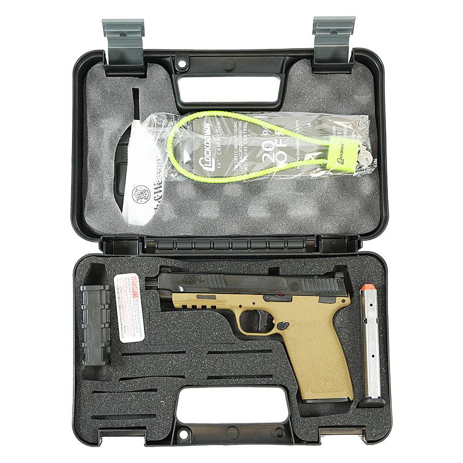 Smith & Wesson S&W M&P Handgun 5.7x28mm 22rd Magazines (2) 5" Threaded Barrel FDE Optic Ready No Manual Safety