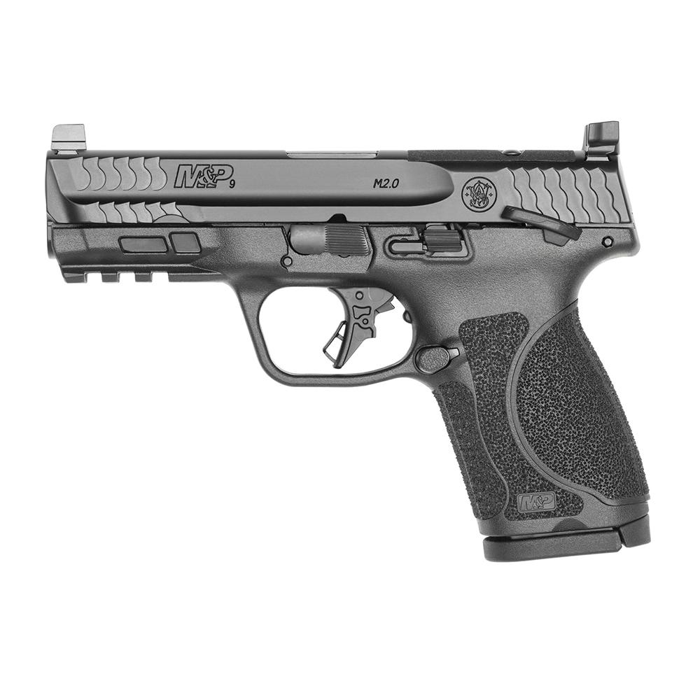 Smith & Wesson S&W M&P 9 M2.0 Compact Optic Ready Handgun 9mm Luger 10rd Magazines(2) 4" Barrel Thumb Safety Balck
