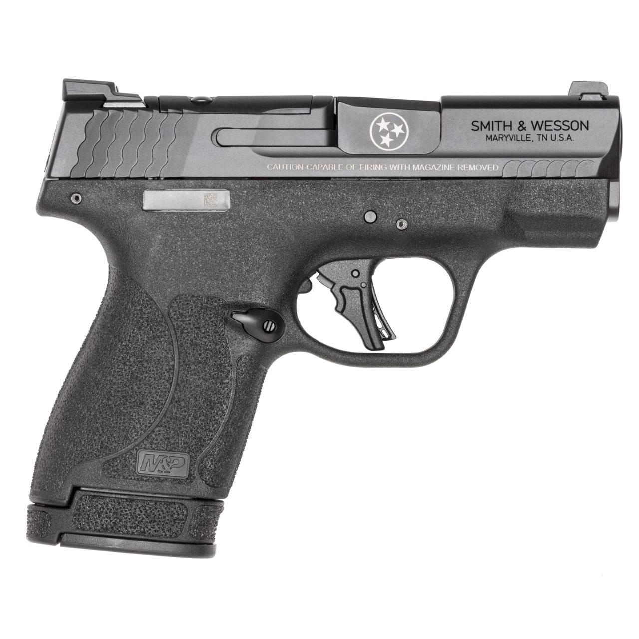 USED S&W M&P 9 Shield Plus OR TN Logo Handgun 9mm Luger 13rd Magazine 3.1 Barrel Night Sights No Safety