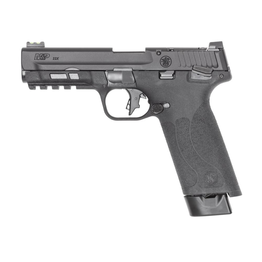 Smith & Wesson M&P 22X Handgun .22 LR 20rd Magazines(2) 4.1" Threaded Barrel White Dot Sights Thumb Safety Black