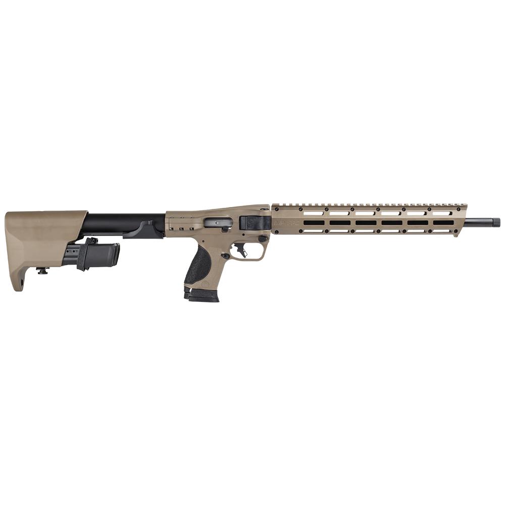 Smith & Wesson M&P FPC Rifle 9mm Luger 17rd (1) & 23rd (2) Magazines 16.25" Threaded Barrel FDE