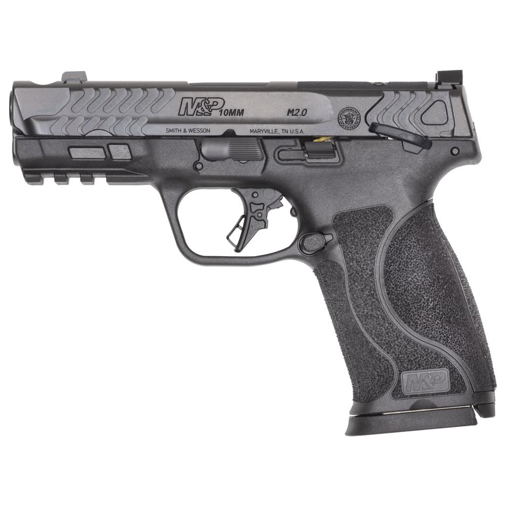 Smith & Wesson S&W PC M&P 10mm M2.0 Carry Comp Handgun 10mm Auto 10rd Magazines(2) 4" Barrel OR Thumb Safety Black…