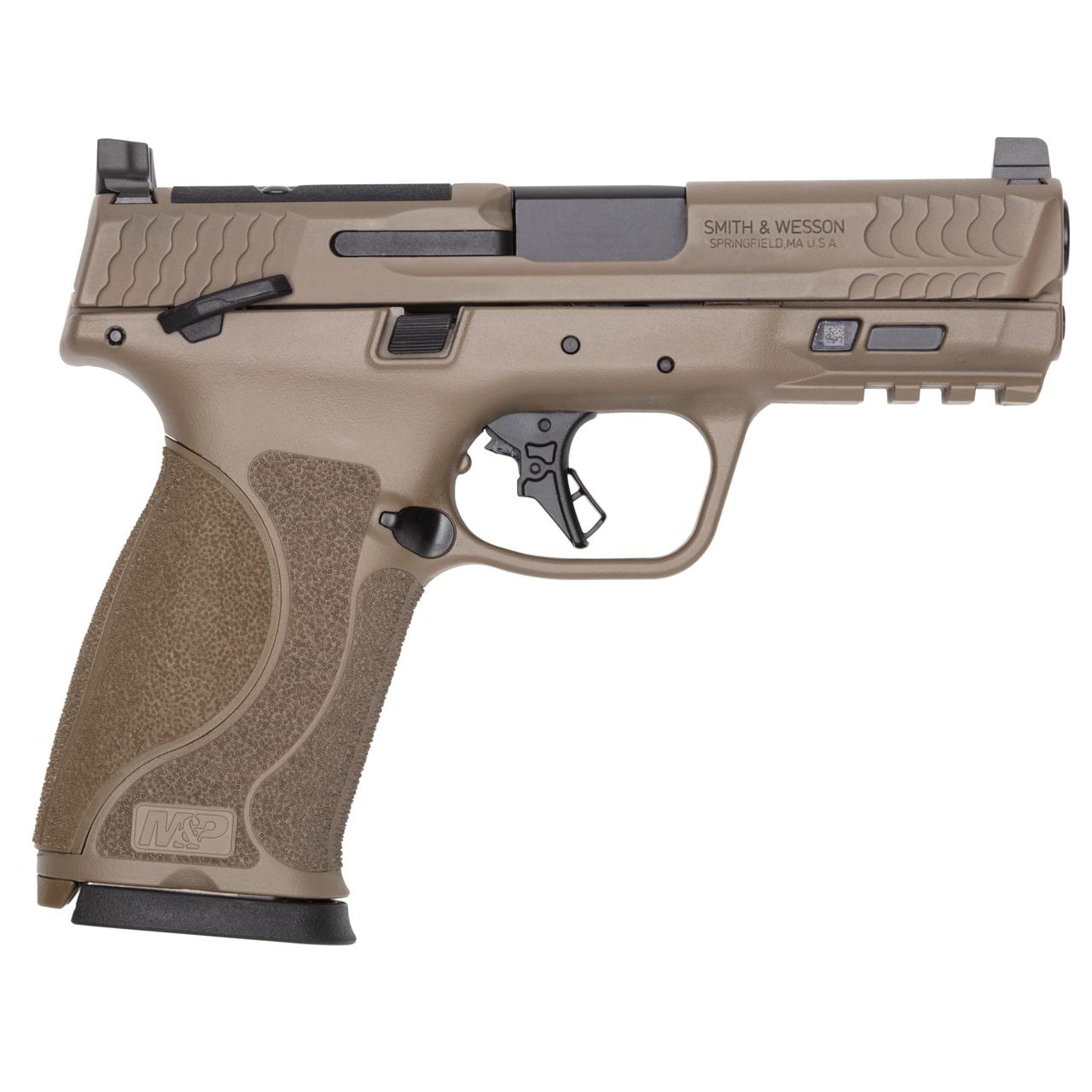S&W M&P10 2.0 Or Thumb Safety Limited Edition Backpacker Handgun 10mm Auto 15rd Magazines(2) 4 Barrel FDE