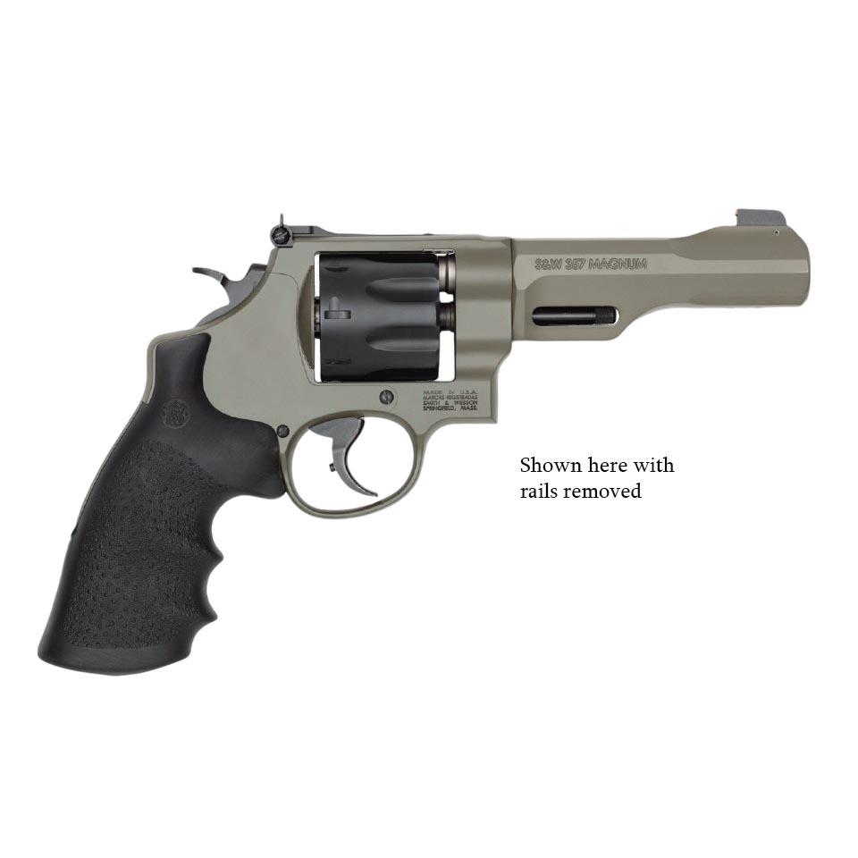 Smith & Wesson S&W PC Model 327 TRR8 Handgun .357 MAG/38 Spl(+P) 8rd Capacity 5" Barrel Moss Cerakote Frame Pic Rail