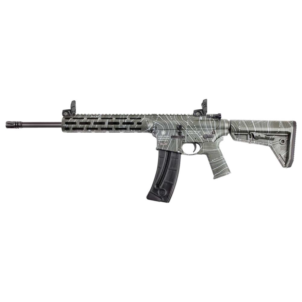 Smith & Wesson M&P 15-22 Sport OD Green Topographic Rifle .22 LR 25rd Magazine 16.5" Barrel M-LOK Handguard