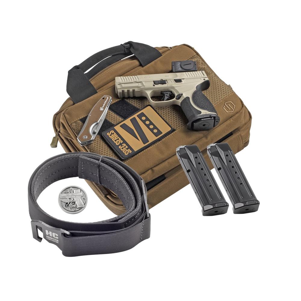 Smith & Wesson S&W M&P9 M2.0 Metal Comp Spec Series VI Bundle 9mm Luger 15rd Magazines(3) 4" Comp Barrel Champagne…