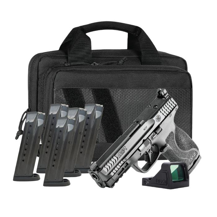 Smith & Wesson S&W M&P 9 Full Size M2.0 Optic Ready Handgun Bundle 9mm Luger 17rd Magazine(6) 4.22" Barrel No…