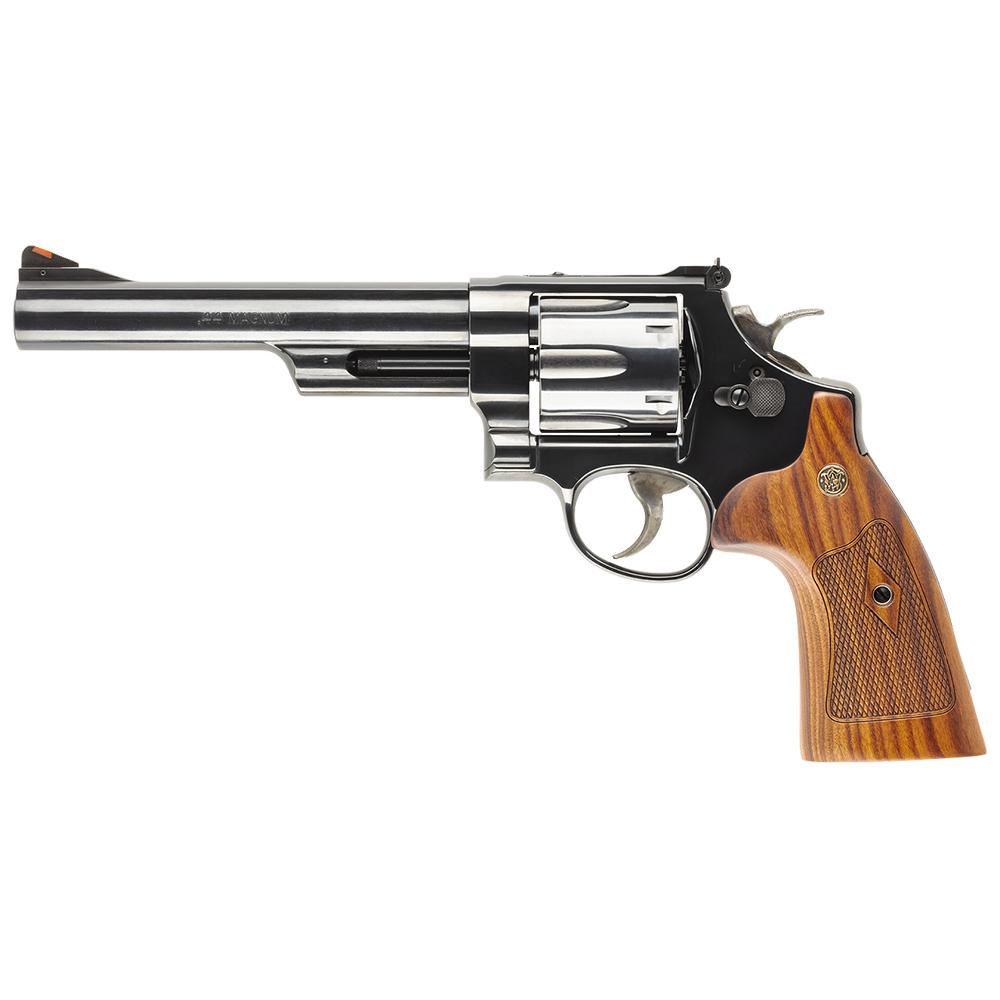 Smith & Wesson S&W Classics M29 Handgun .44 Rem Mag 6rd Capacity 6.5" Blued Barrel Wood Grips with Box .44 Mag