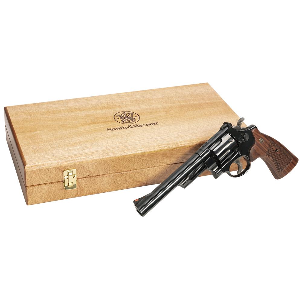 Smith & Wesson S&W Classics M29 Handgun .44 Rem Mag 6rd Capacity 6.5" Blued Barrel Wood Grips with Box .44 Mag