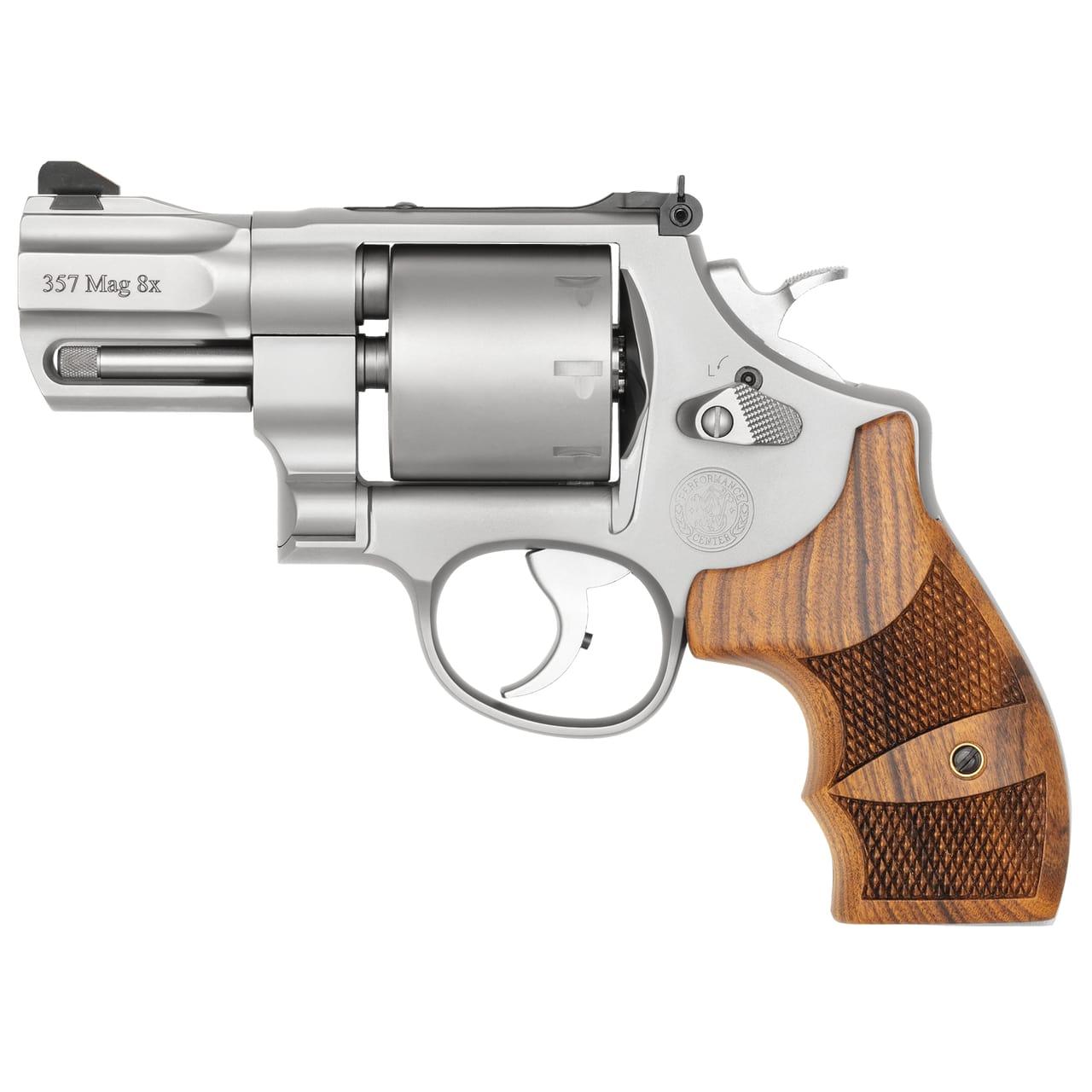 S&W PC M627 Handgun .38 Spl/ .357 Mag 8rd Capacity 2-5/8" Barrel Stainless Steel Frame Wood Grips
