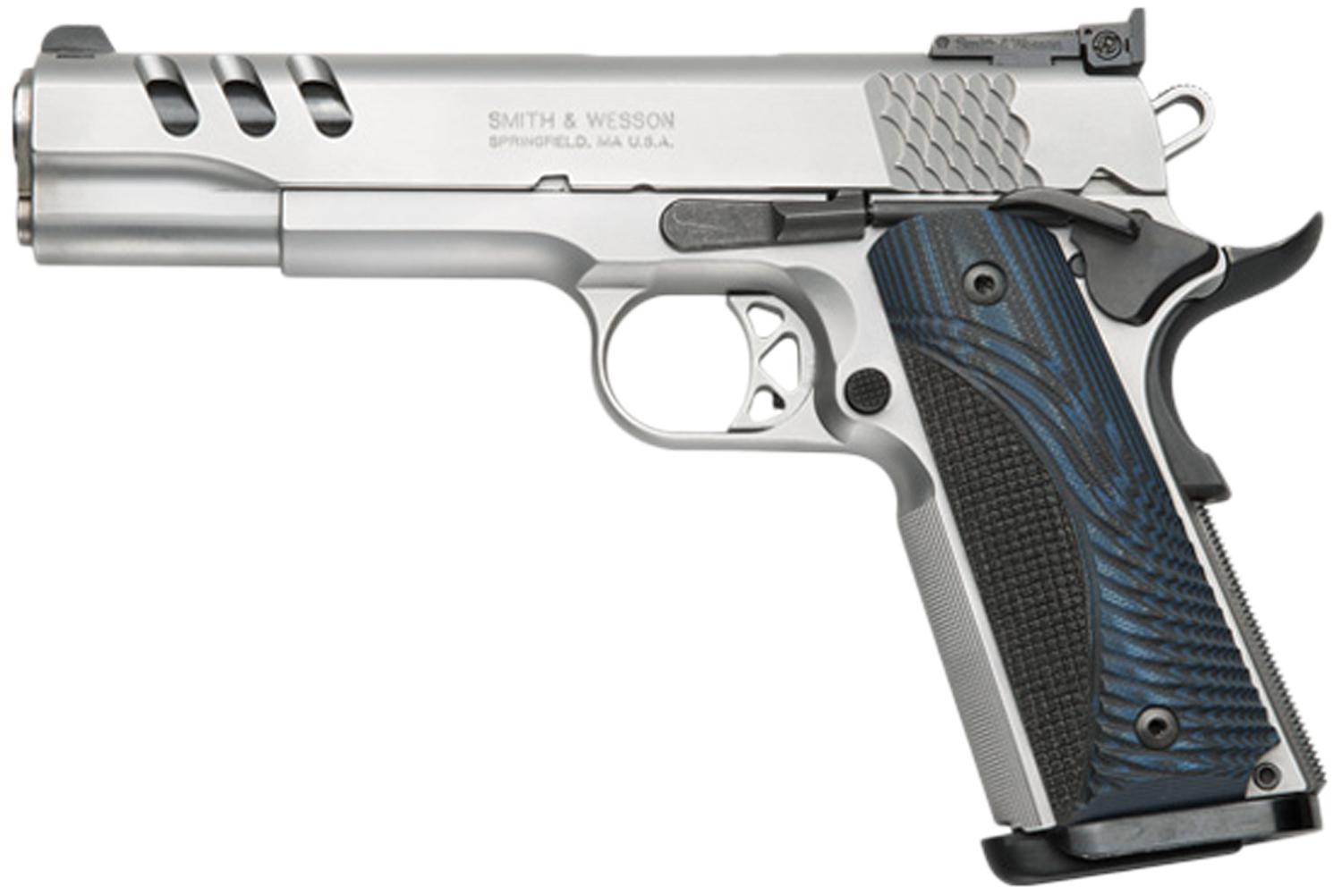 S&W PC Model 1911 .45 ACP 5" Barrel 9rd Magazine Stainless Grip - USED