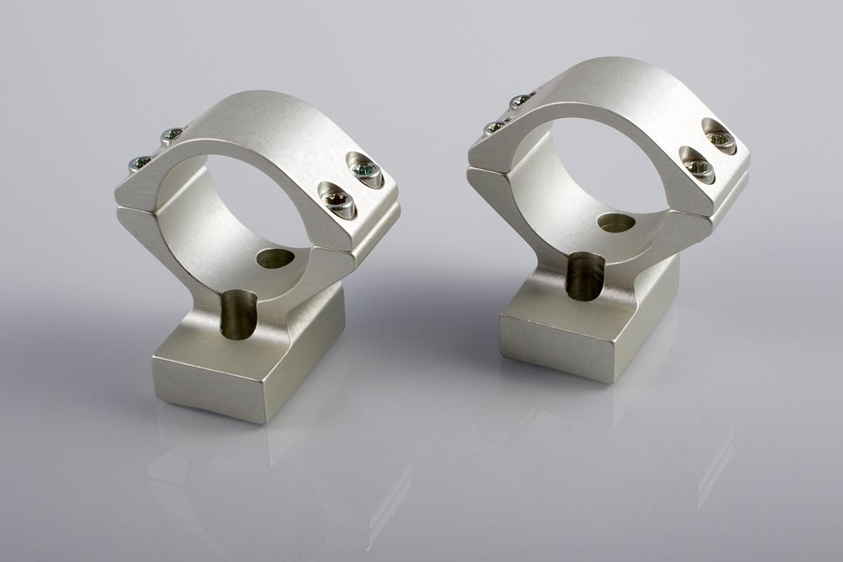 Talley S950725 Lightweight Alloy Mount Combo Silver 1" High Savage SA