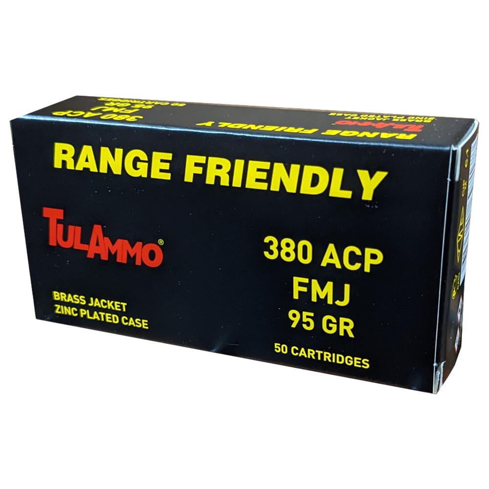 Tula Ammo Zinc Coated Steel Case Handgun Ammunition .380 ACP 95gr Brass-img-0