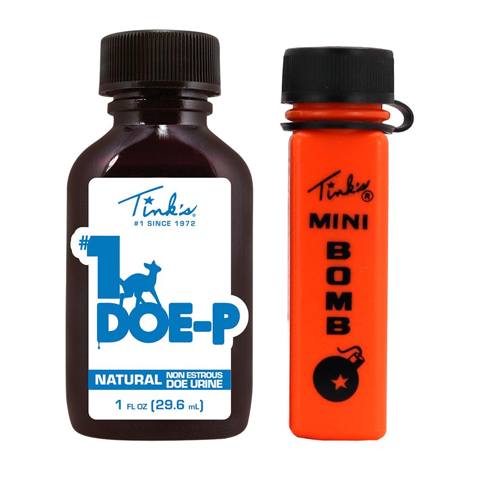 Dead Down Wind DBA Arcus Hunting Tinks Doe-P Calming Liquid 1 oz Bottle & Mini Bomb
