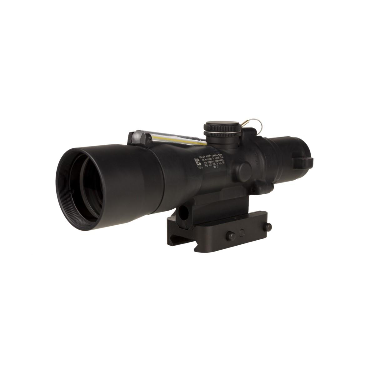 Trijicon Compact ACOG 3X30 Rifle Scope Amber Chevron .223/62GR. W/ Mount Illuminated Black