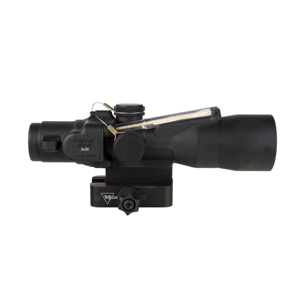 Trijicon Compact ACOG 3x30 Rifle Scope Amber Chevron 7.62x51mm/175gr. Illuminated Black w/ Mount