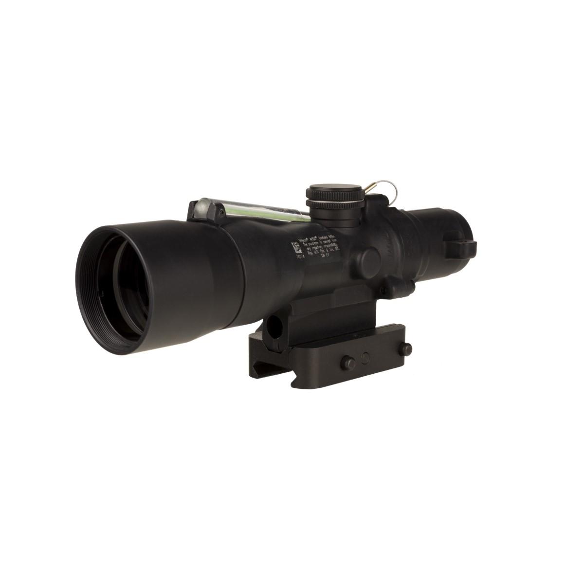 Trijicon Compact ACOG 3X30 Rifle Scope Green Chevron .223/62GR. Illuminated Black W/ Mount