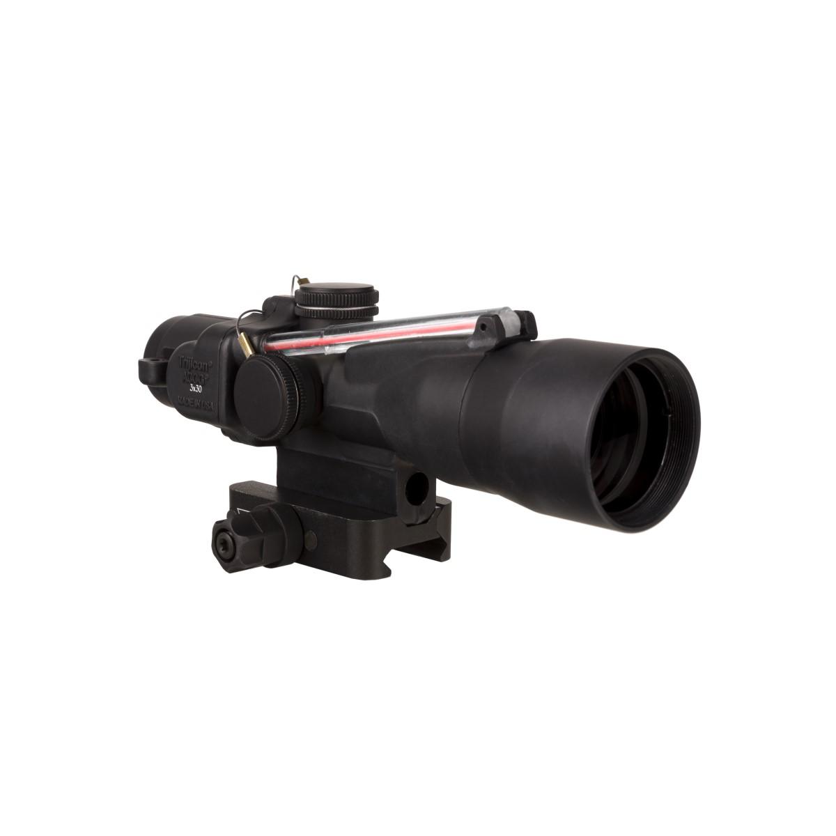 Trijicon Compact ACOG 3x30 Rifle Scope Red Chevron .223/62gr. w/ Mount Illuminated Black