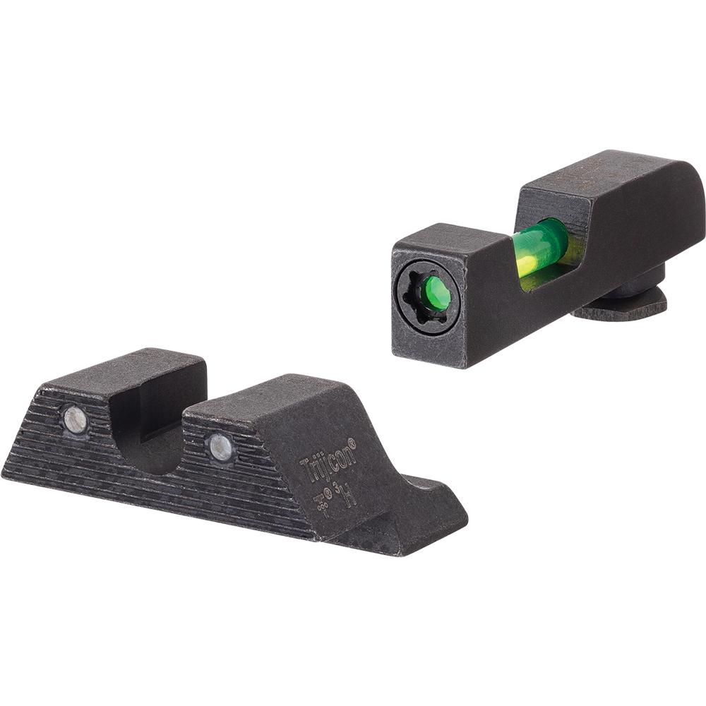 TrijiconInc. Trijicon DI Night Sight Set Green with Black Outline Front and Rear for Standard Frame Glock Models
