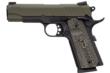 PT1911 Commander 45ACP BK Cerakote Mill Spec Green 4.25in 1x8 VZ Grip