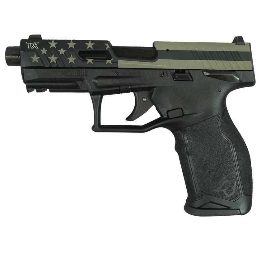 Taurus TX22 Flag Slide Handgun .22 LR 16rd Magazines(2) 4.6" Threaded Barrel Flag Slide/Black Frame