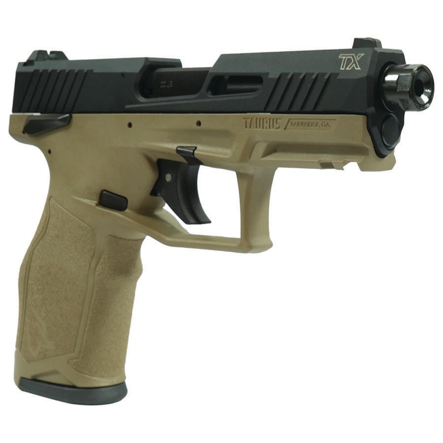 Taurus 2TX22 Handgun .22 LR 16(1)&22(1)rd Magazines 4.6" Threaded Barrel Black Slide/FDE Frame