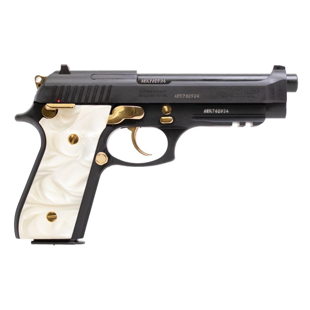 Taurus PT92 Handgun 9mm Luger 17rd Magazines (2) 5" Barrel Black with Pear-img-1