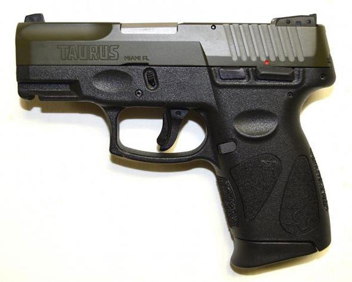 Taurus G2C 9mm Compact Pistol: 3.26" Barrel, Black/Moss Green, 2x12-Rd Mags