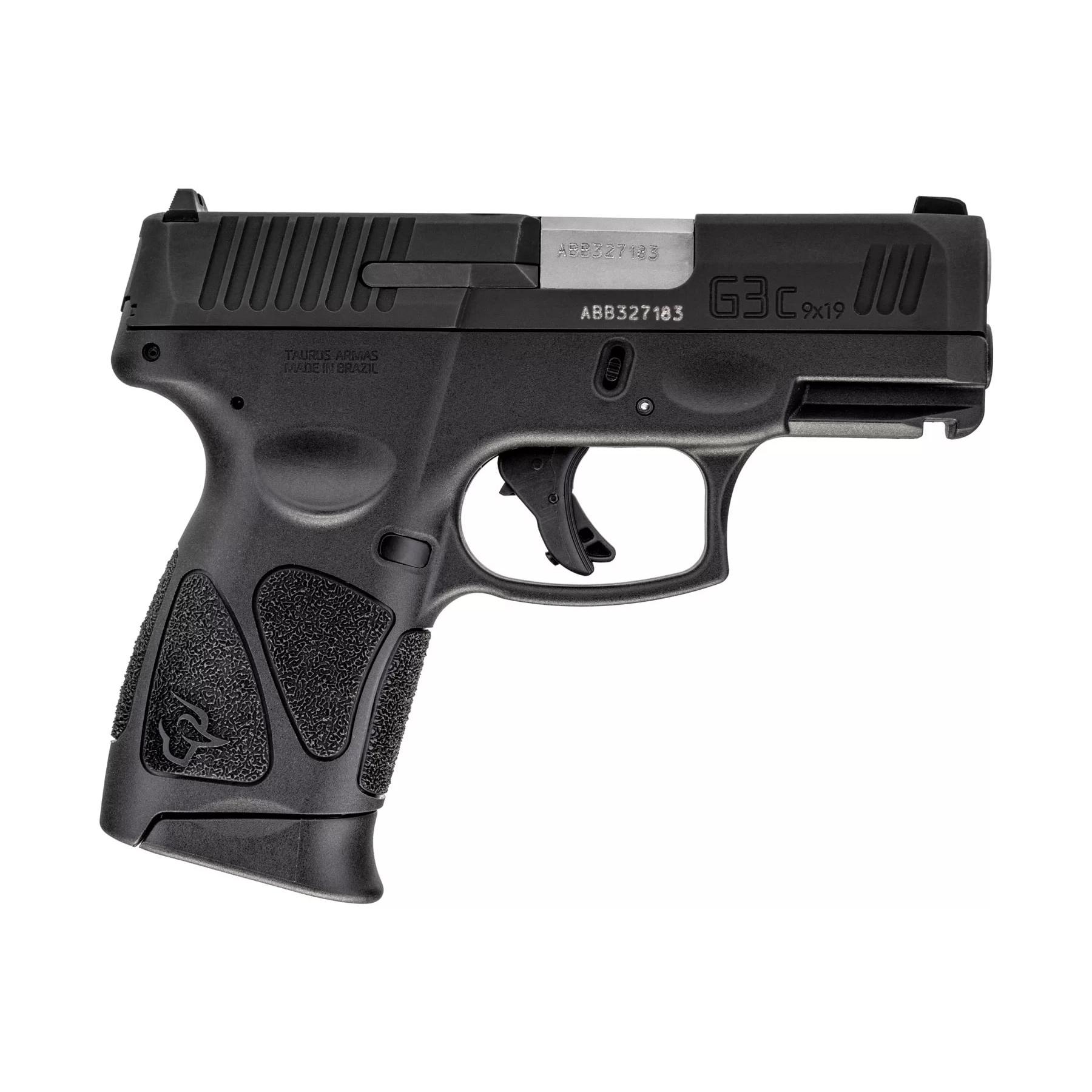 Taurus G3C Handgun 9mm Luge 12rd Magazines(2) 3.26 Barrel Black Slide/Fr-img-1