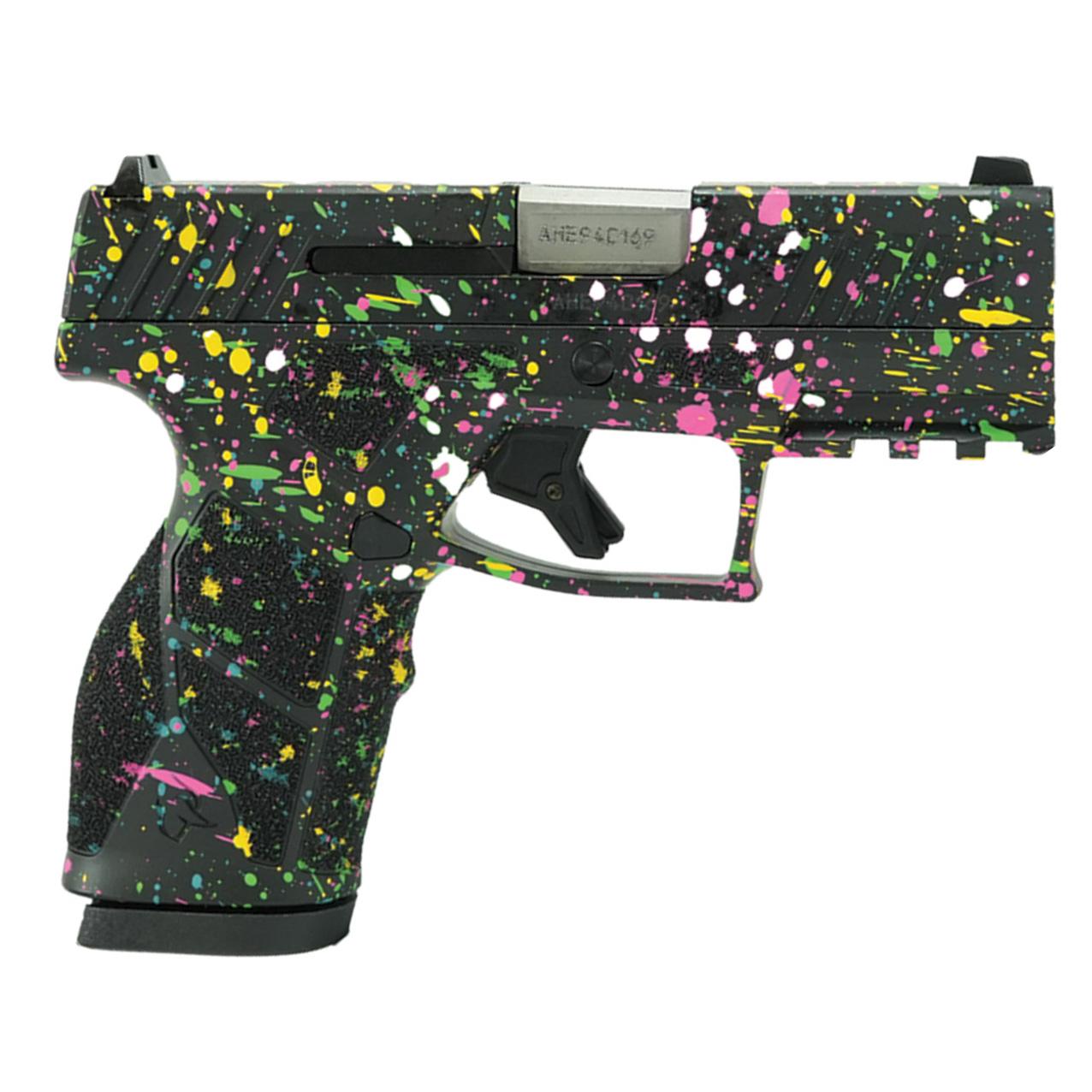 Taurus GX2 Multi-Color Paint Splatter Handgun 9mm Luger 13rd Magazines (2) 3.38 Barrel Custom Frame/Slide