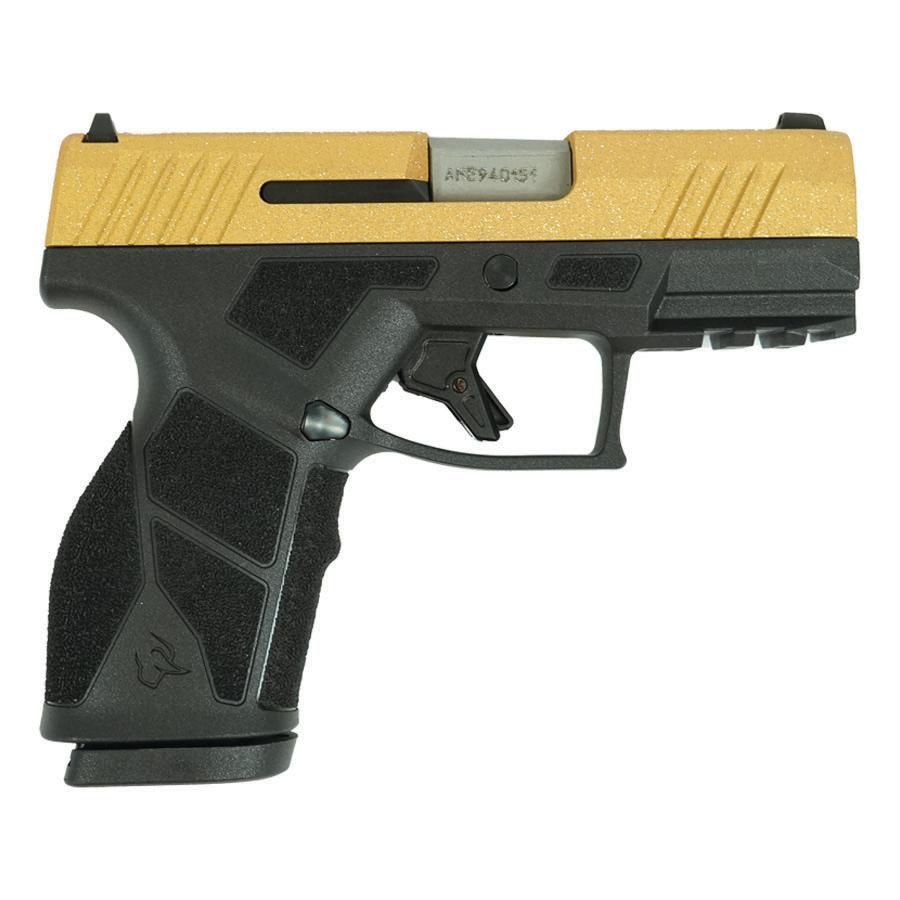 Taurus GX2 Gold Glitter Handgun 9mm Luger 13rd Magazines (2) 3.38 Barrel Black Frame/Custom Slide