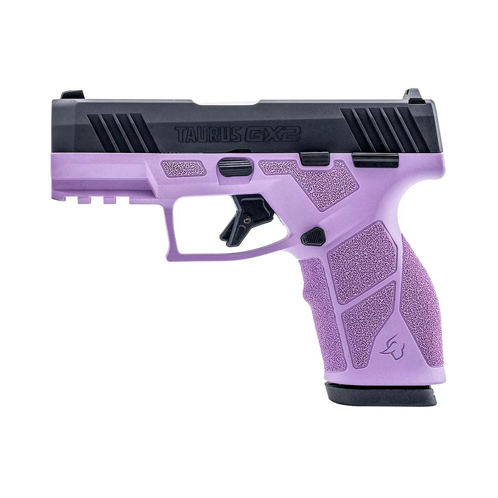 Taurus GX2 Handgun 9mm Luger 13rd Magazines (2) 3.38" Barrel Light Purple Frame/Black Slide