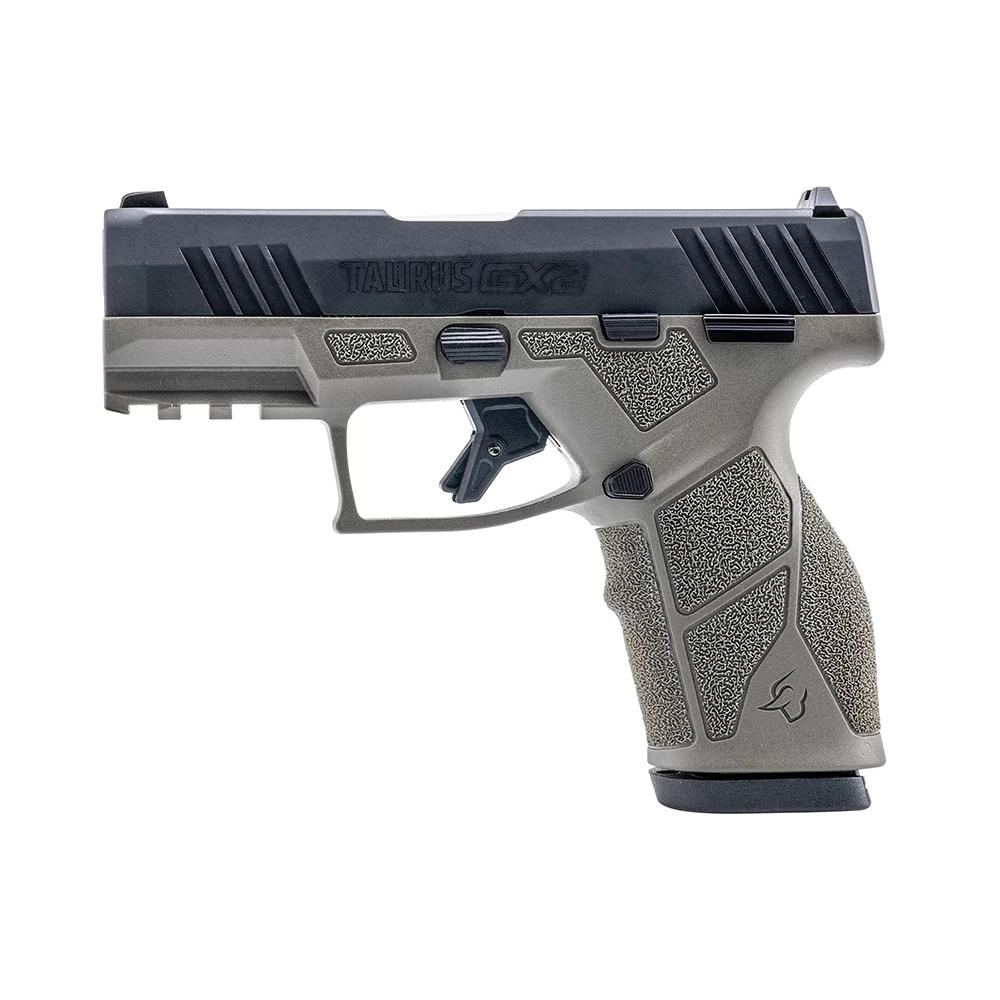 Taurus GX2 Handgun 9mm Luger 13rd Magazines (2) 3.38" Barrel OD Green Frame/Black Slide