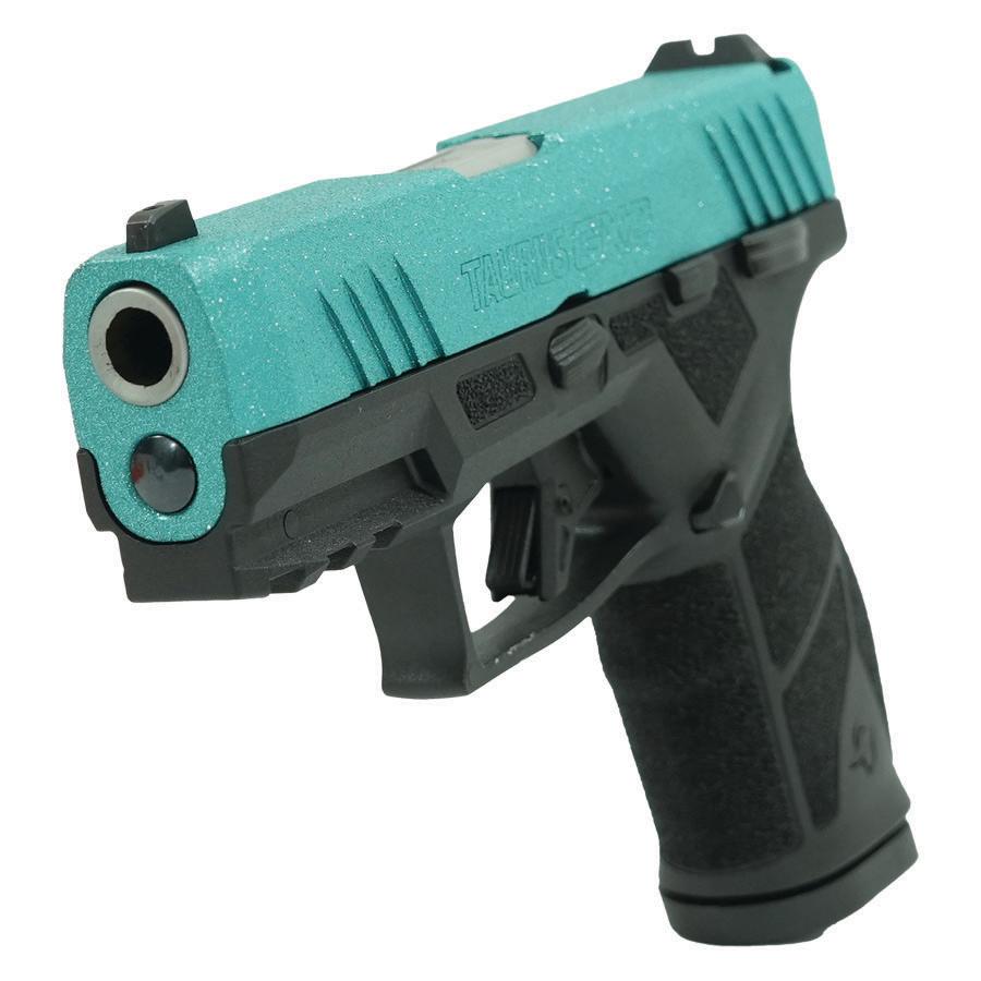 Taurus GX2 "Robin's Egg Blue Glitter" Handgun 9mm Luger 13rd Magazines (2) 3.38" Barrel Black Frame/Custom Slide