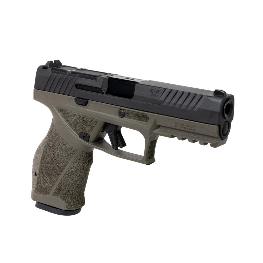Taurus TX9 Full Size Handgun 9mm Luger 17rd Magazines(2) 4.5" Barrel Matte/Slide OD Green/Frame