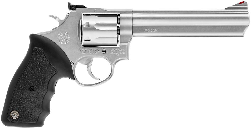 Taurus 66 Handgun .357 Mag 7rd Capacity 6" Barrel Stainless Finish Hogue Grip