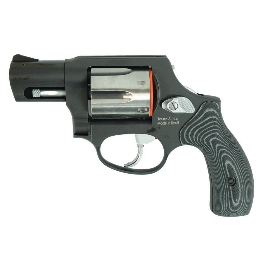 Taurus 856 Concealed Hammer Handgun .38 Spl 6rd Capacity 2" Barrel Matte Black Finish/Stainless Cylinder Grey VZ Grips
