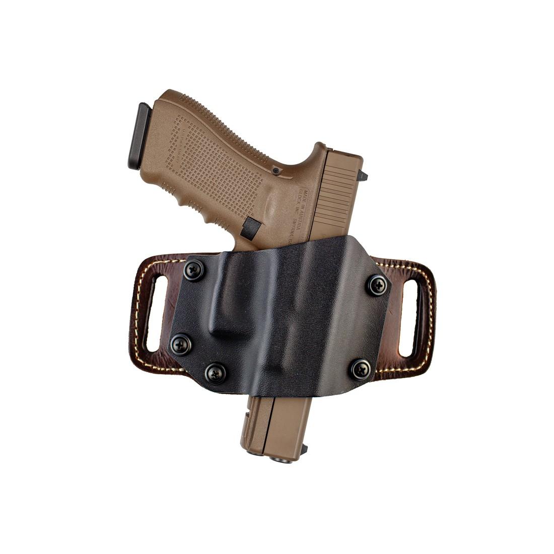 Tagua TX-MINI-PART-300 Kydex/Leather Holster for Glock 9mm/40mm RH Black