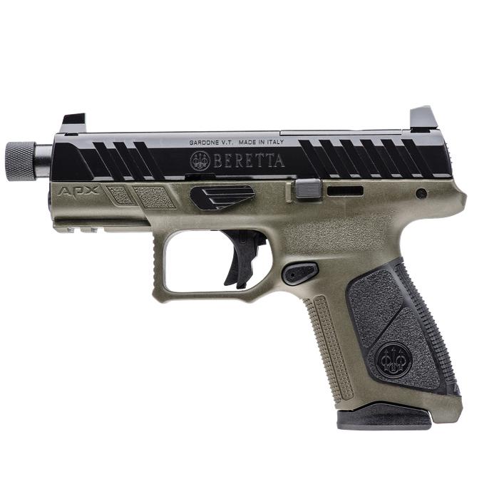 Beretta APX-A1 Compact Tactical Handgun 9mm Luger 15(1)/17(2)rd Magazines 4.2" ODG Frame