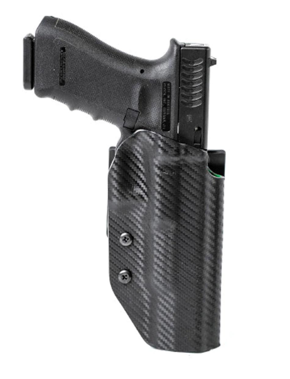 Uncle Mike's 54RNC75BGL Range Holster OWB Black/Green for S&W M&P 9L