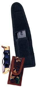 Uncle Mike's 88321 Universal Single Mag/Knife Pouch Fits 9mm, 40 S&W, Single Row 10mm, 45ACP Metal Mag 2.25" Black Cordura Belt Loop Mount - Uncle Mike's