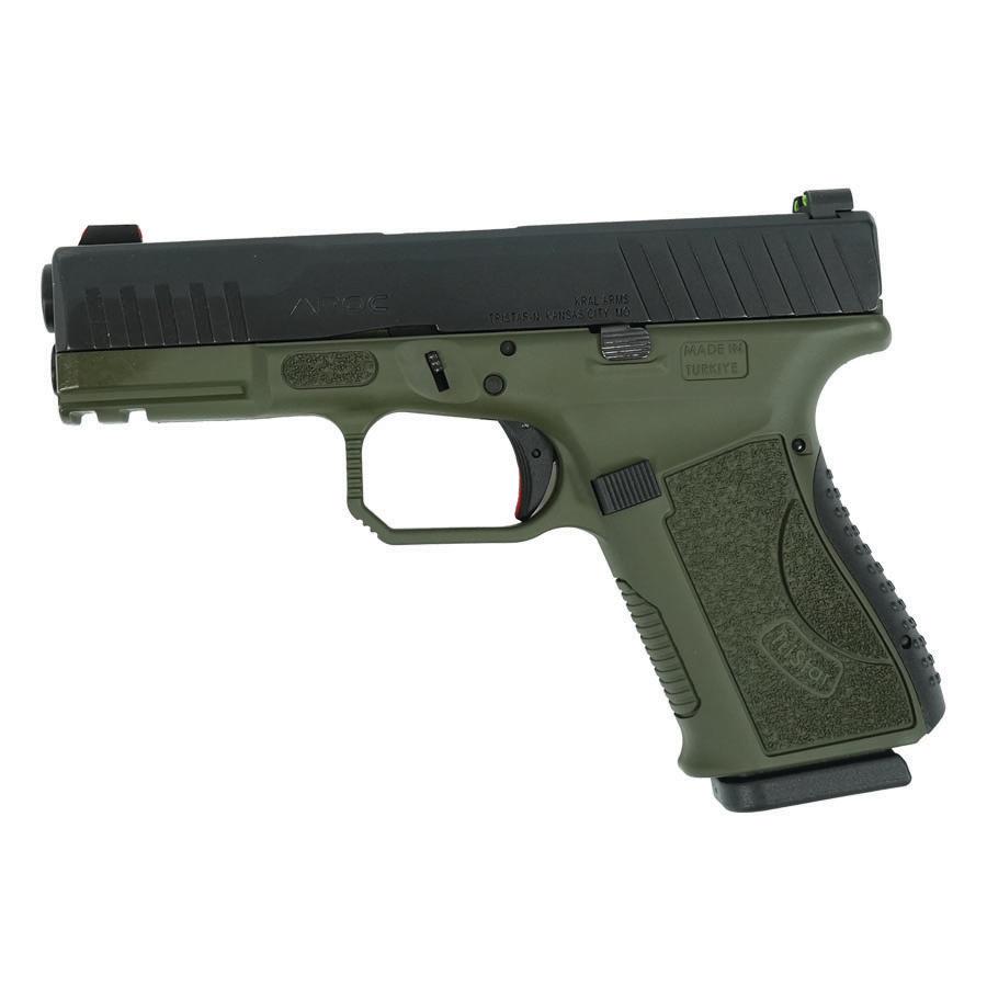 Tristar APOC Handgun 9mm Luger 15rd Magazine 4" Barrel Fiber Optic Sights OD Green/Black