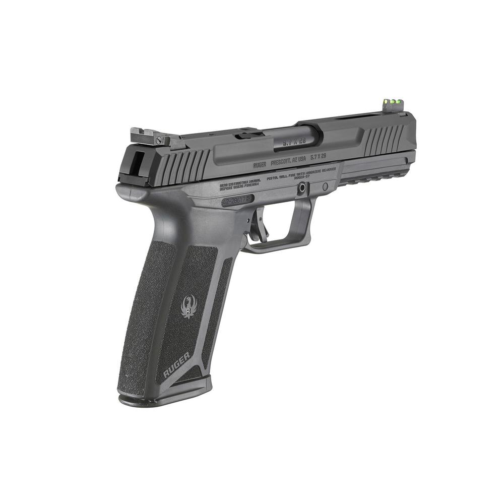 Ruger 57 Pro Model Handgun 5.72x28mm 20rd Magazine 4.94" Barrel Black Fiber Optic Sights 5.7x28