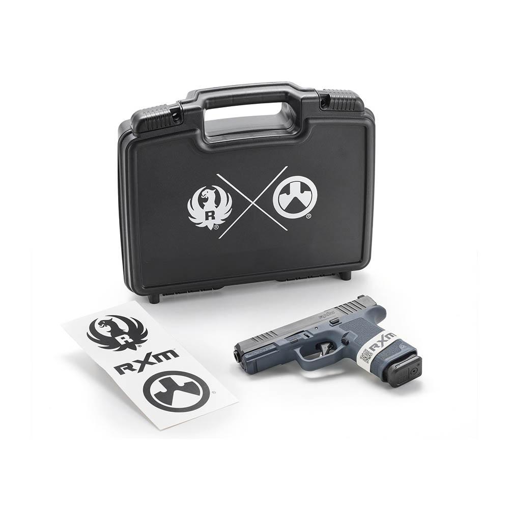 Ruger RXM Polymer Frame Handgun 9mm Luger 15rd Magazine(2) 4" Barrel Stealth Grey Grip