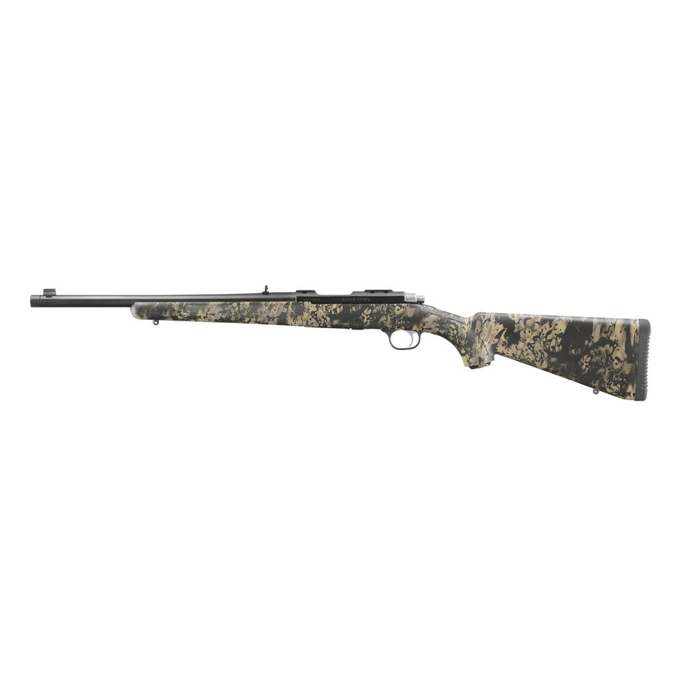 Ruger 77/44 Rifle .44 Rem 4rd Capacity 16.6" Threaded Barrel Mag Alloy Blued Steel w/Camo Pattern Stock .44 Mag