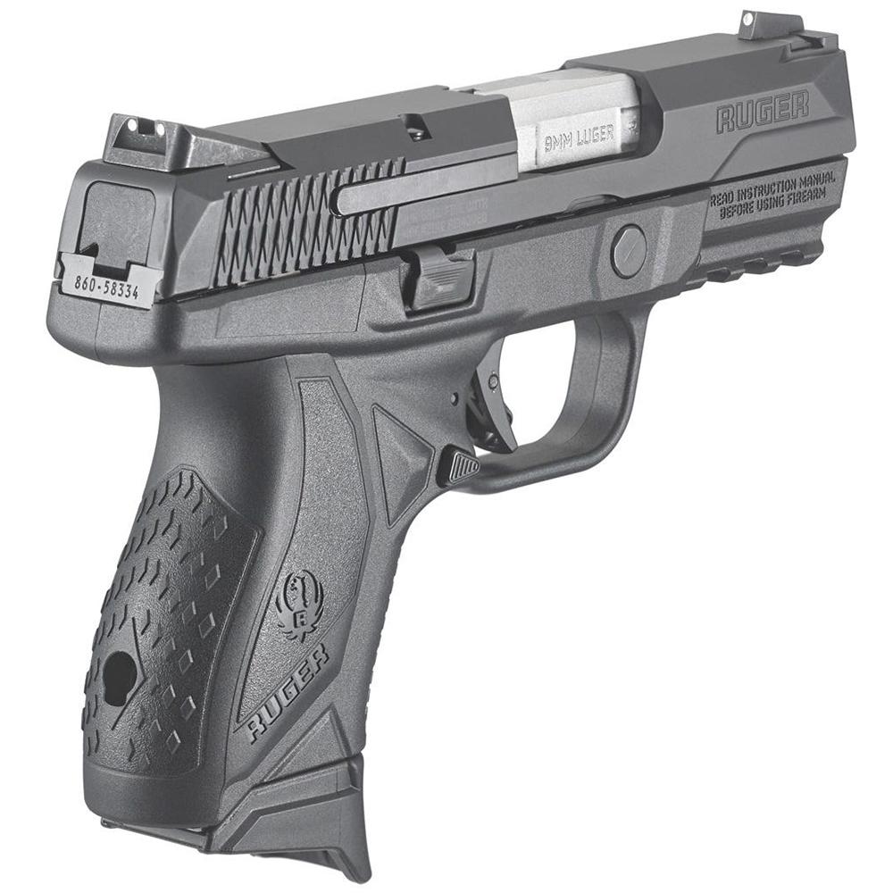 Ruger American Compact Handgun 9mm Luger 17rd Magazine 3.55" Barrel Black