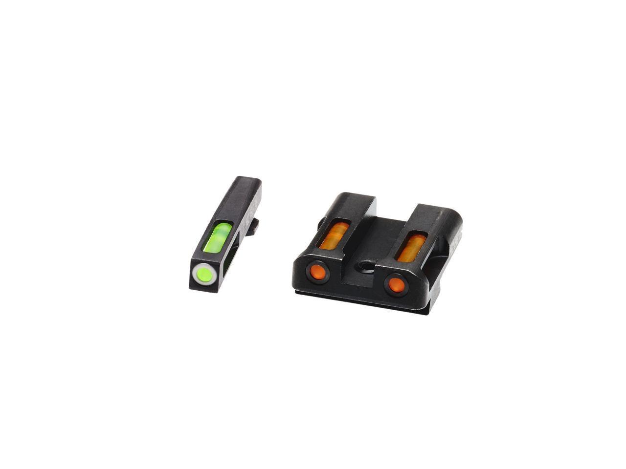 HIVIZ LiteWave H3 sight Orange/Green LitePipe/White front ring fits Glock-img-0