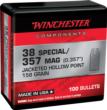 Winchester 158gr JHP Bullets (.38 Special / .357 Magnum) 100 Count
